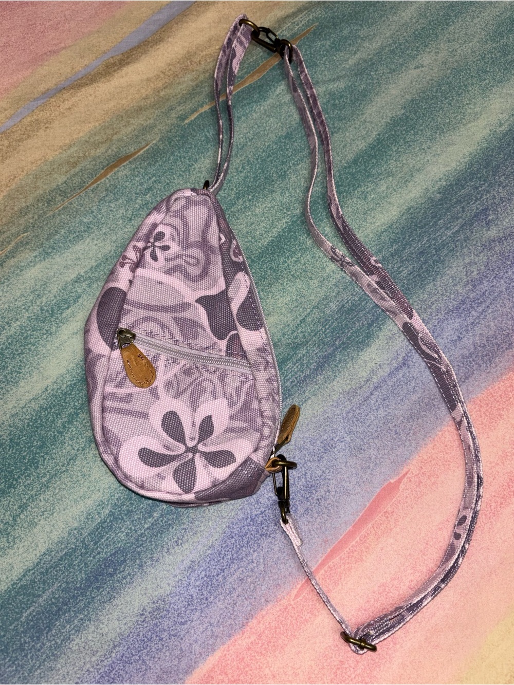 AmeriBag Mini Sling Bag Floral Tapestry Baglett mauve